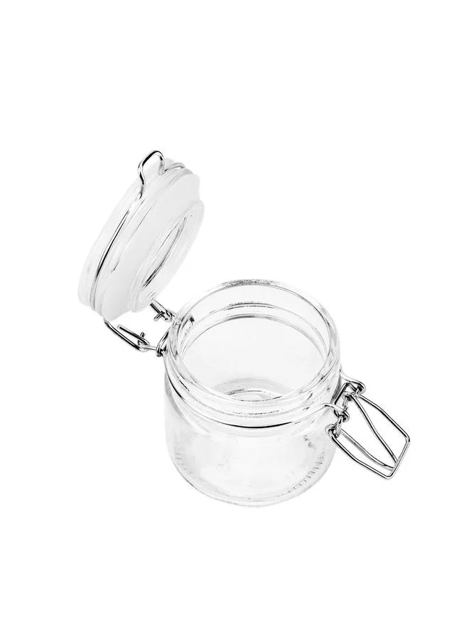 Cuisine Art Soda Lime Glass Jar With Clip, 110Ml, Transparent